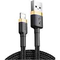 Кабель Baseus Cafule USB-A to Lightning 1m Black/Gold (CALKLF-BV1) 