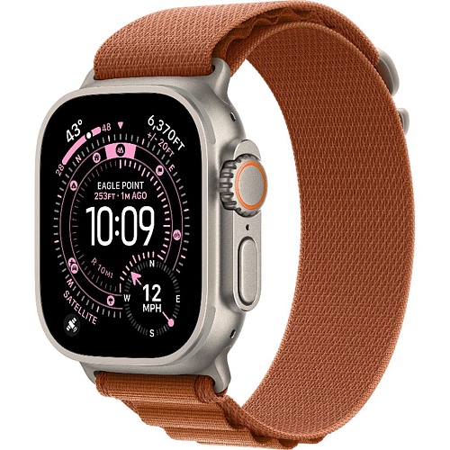 Смарт-часы Apple Watch Ultra 3 49mm Natural Titanium Case with Terra Cotta Alpine Loop Medium (MF1V4+MFTC4)