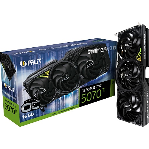Видеокарта Palit GeForce RTX 5070 Ti GamingPro-S OC (NE7507TS19T2-GB2031U) EU