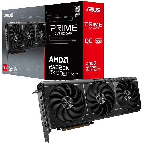 Видеокарта Asus Prime Radeon RX 9060 XT 16GB OC Edition (PRIME-RX9060XT-O16G) UA