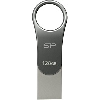 USB флеш-накопичувач Silicon Power Mobile C80 128GB USB-A + USB-C 3.2 Silver (SP128GBUC3C80V1S) - придбати в Дніпрі, Україні: ціна, характеристики | інтернет-магазин TOUCH