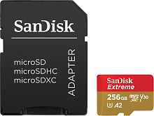 Карта пам'яті SanDisk microSDXC 256GB UHS-I Extreme U3 A2 V30 + SD Adapter (SDSQXAV-256G-GN6MA) - придбати в Дніпрі, Україні: ціна, характеристики | інтернет-магазин TOUCH Карта пам'яті SanDisk microSDXC 256GB UHS-I Extreme U3 A2 V30 + SD Adapter (SDSQXAV-256G-GN6MA) - придбати в Дніпрі, Україні: ціна, характеристики | інтернет-магазин TOUCH
