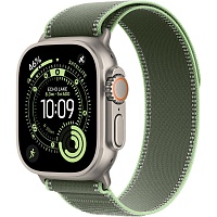 Смарт-часы Apple Watch Ultra 3 49mm Natural Titanium Case with Green/Neon Trail Loop M/L (MF1V4+MFT54)