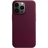 Чехол Leather Case с MagSafe для Apple iPhone 13 Pro Dark Cherry (MM1A3)
