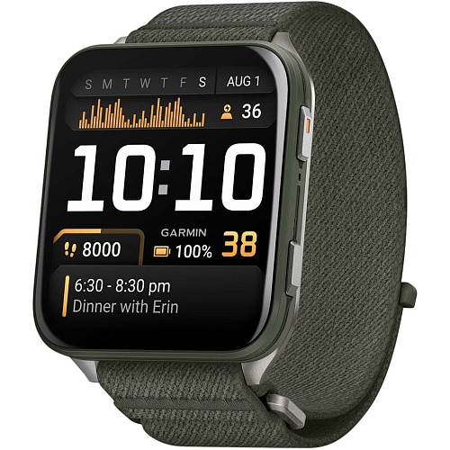 Смарт-часы Garmin Venu X1 Moss with Titanium Caseback and Moss ComfortFit Nylon Band (010-02980-01) 