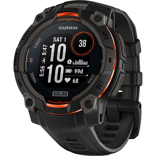 Смарт-часы Garmin Instinct 3 Solar 45mm Black with Black Band (010-02934-00)