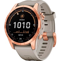 Смарт-часы Garmin Fenix 7S Solar Edition Rose Gold with Light Sand Band (010-02539-10/11)