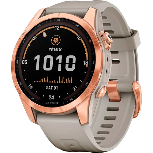 Смарт-годинник Garmin Fenix 7S Solar Edition Rose Gold with Light Sand Band (010-02539-10/11) - придбати в Дніпрі, Україні: ціна, характеристики | інтернет-магазин TOUCH