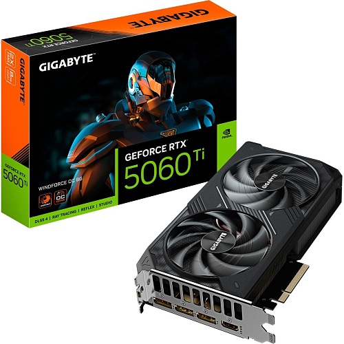 Видеокарта Gigabyte GeForce RTX 5060 Ti Windforce OC 8G (GV-N506TWF2OC-8GD) UA