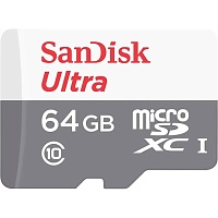 Карта пам'яті SanDisk microSDXC 64GB UHS-I Ultra A1 (SDSQUNR-064G-GN3MN) - придбати в Дніпрі, Україні: ціна, характеристики | інтернет-магазин TOUCH