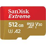 Карта памяти SanDisk microSDXC Extreme 512GB UHS-I U3 V30 A2 (SDSQXAV-512G-GN6MN)