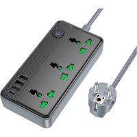 Сетевой фильтр Borofone BAC2A Leya Black (6941991111440) Сетевой фильтр Borofone BAC2A Leya Black (6941991111440)