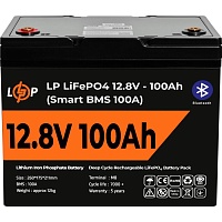 Аккумулятор LogicPower LiFePO4 Smart BT 12V (12.8V/100Ah/1280Wh) (Smart BMS 100А) (20197)