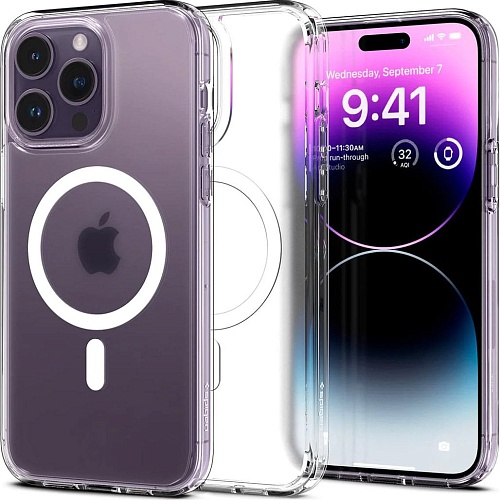 Чехол Spigen Ultra Hybrid MagFit для iPhone 14 Pro Max Frost Clear (ACS05583)