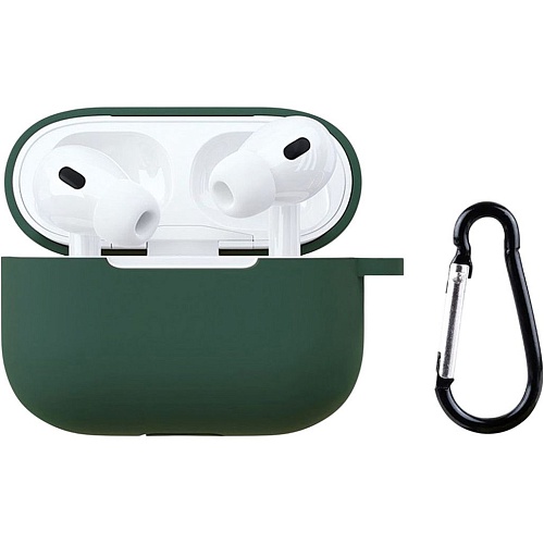 Чохол Silicone Case + Carbine для AirPods Pro 2 Dark Green - придбати в Дніпрі, Україні: ціна, характеристики | інтернет-магазин TOUCH