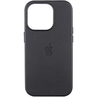 Чехол Leather Case with MagSafe для Apple iPhone 16 Pro Max Black AAA