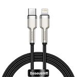 Кабель Baseus Cafule Metal USB-C to Lightning PD 20W 1m (CATLJK-A01) Black