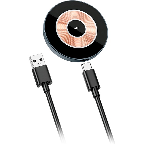 Беспроводное зарядное устройство WiWU Wi-W008 Magnetic Wireless Charger 15W with MagSafe Grey (6976195091588)