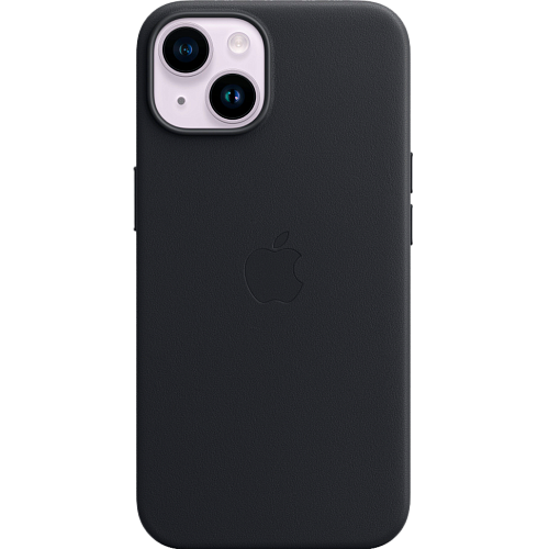 Чехол Apple Leather Case with MagSafe для Apple iPhone 14 Midnight (MPP43)