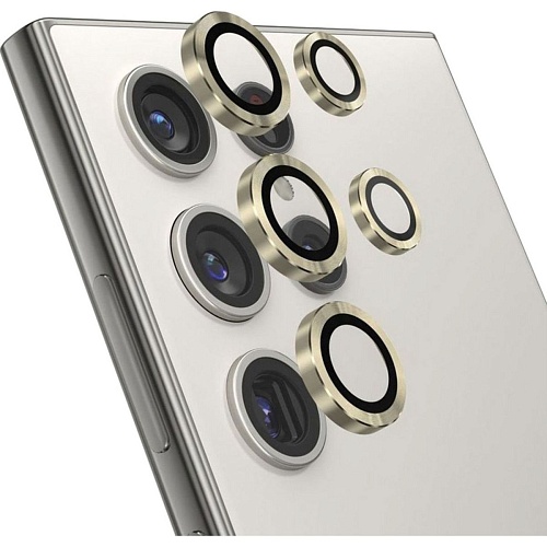 Защитное стекло на камеру Monblan Metal Ring Series для Samsung Galaxy S24 Ultra Yellow