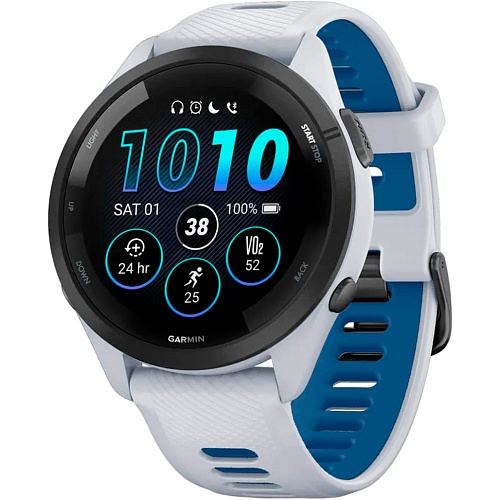 Смарт-годинник Garmin Forerunner 265 Black Bezel with Whitestone Case and Whitestone/Tidal Blue Silicone Band (010-02810-01) - придбати в Дніпрі, Україні: ціна, характеристики | інтернет-магазин TOUCH