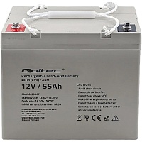 Аккумулятор Qoltec AGM 12V (12V/55Ah/660Wh) (53067)