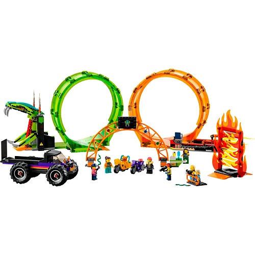 Конструктор LEGO City Stuntz Подвійна петля каскадерської арени (60339) - придбати в Дніпрі, Україні: ціна, характеристики | інтернет-магазин TOUCH