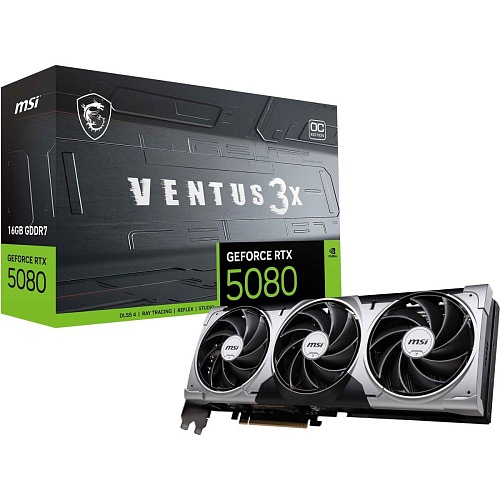 Видеокарта MSI GeForce RTX 5080 16GB VENTUS 3X OC PLUS (G5080-16V3CP) UA