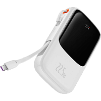 Внешний аккумулятор Baseus Qpow Pro Digital Display 22.5W Power Bank 10000mAh with Type-C Cable White (PPQD020102)