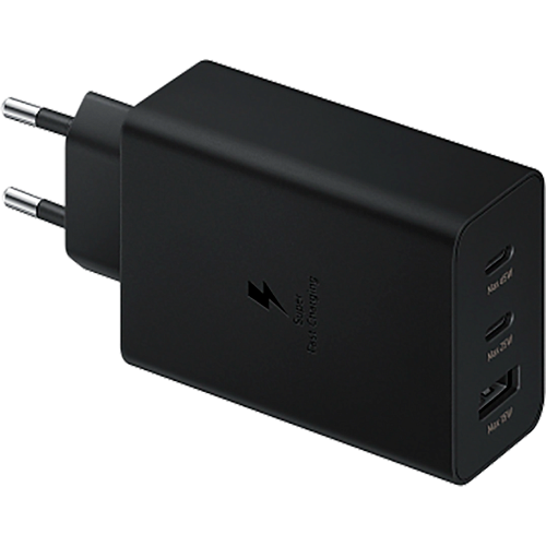 Сетевое зарядное устройство Samsung 65W Power Adapter Trio w/o Cable Black (EP-T6530NBEGRU)