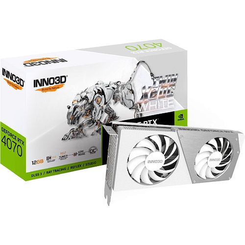 Видеокарта Inno3D GeForce RTX 4070 Twin X2 OC White Stealth (N40702-126XX-183052V)