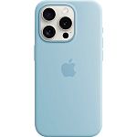 Чехол Silicone Case with MagSafe для Apple iPhone 15 Pro Light Blue AAA