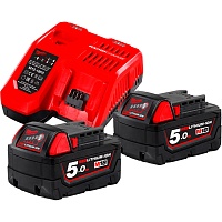 Аккумуляторы к электроинструменту + зарядное устройство Milwaukee M18 NRG-502С (4933471980) Аккумуляторы к электроинструменту + зарядное устройство Milwaukee M18 NRG-502С (4933471980)