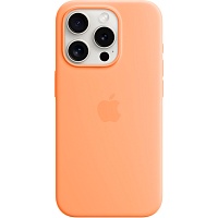 Чехол Apple Silicone Case with MagSafe для iPhone 15 Pro Orange Sorbet (MT1H3ZM/A)
