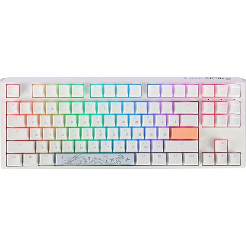Клавиатура Ducky One 3 TKL Cherry MX Red RGB White (DKON2187ST-RUAPXPWWWSC1) UA 