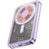 Внешний аккумулятор Hoco Q14 Ice Crystal MagSafe 5000mAh 20W Purple (796707)