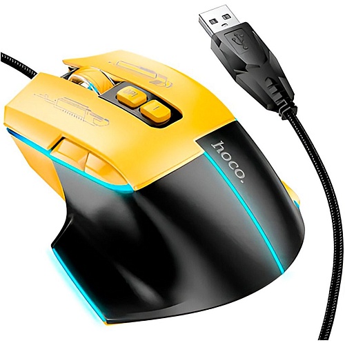 Мышь Hoco GM31 Overlord Luminous Yellow