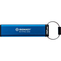 USB флеш-накопитель Kingston IronKey Keypad 200 32GB USB-A 3.2 Gen 1 Blue (IKKP200/32GB) USB флеш-накопитель Kingston IronKey Keypad 200 32GB USB-A 3.2 Gen 1 Blue (IKKP200/32GB)
