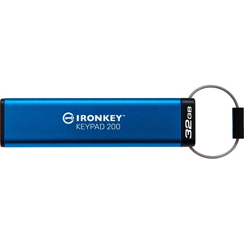 USB флеш-накопичувач Kingston IronKey Keypad 200 32GB USB-A 3.2 Gen 1 Blue (IKKP200/32GB) - придбати в Дніпрі, Україні: ціна, характеристики | інтернет-магазин TOUCH