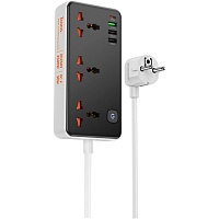 Сетевой фильтр Hoco AC8A Storm Black (600095) Сетевой фильтр Hoco AC8A Storm Black (600095)