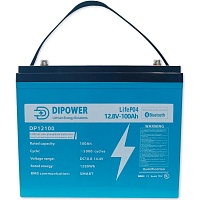 Аккумулятор Dipower LiFePO4 12V (12.8V/100Ah/1280Wh) (DP-12-100) Аккумулятор Dipower LiFePO4 12V (12.8V/100Ah/1280Wh) (DP-12-100)