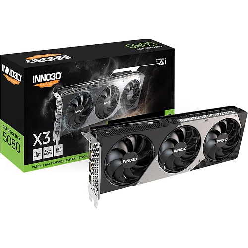 Відеокарта Inno3D GeForce RTX 5080 16GB X3 (N50803-16D7-176068N) EU - придбати в Дніпрі, Україні: ціна, характеристики | інтернет-магазин TOUCH