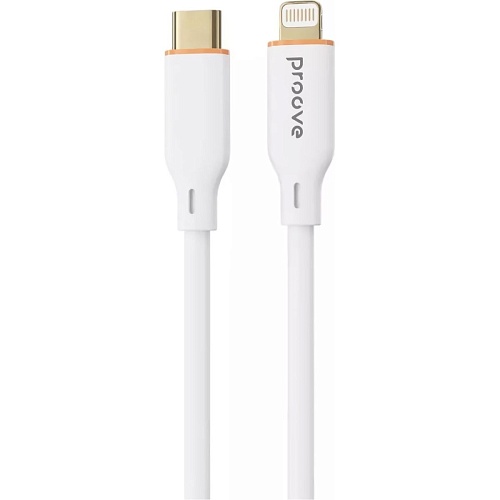 Кабель Proove Jelly Silicone USB-C to Lightning 27W 1m White (CCJS27002102)