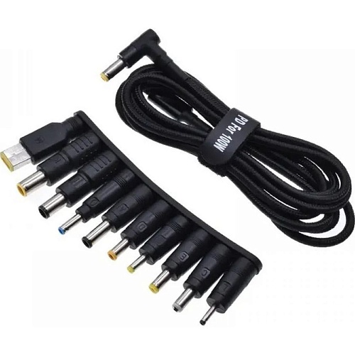 Набор переходников Epik 10in1 - DC 5.5x2.5mm + кабель USB-C to DC Набор переходников Epik 10in1 - DC 5.5x2.5mm + кабель USB-C to DC