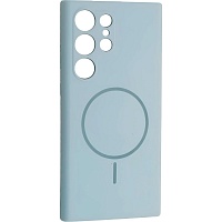 Чехол DK Luxury Silicone Case with MagSafe для Samsung Galaxy S24 Ultra Sky Blue