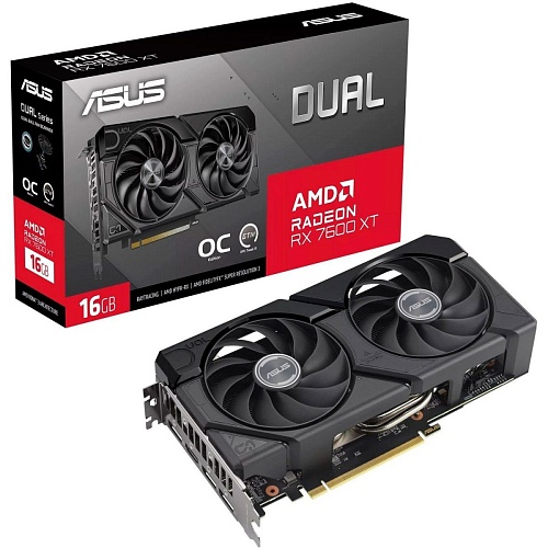 Видеокарта Asus Dual Radeon RX 7600 XT OC 16GB (DUAL-RX7600XT-O16G) EU