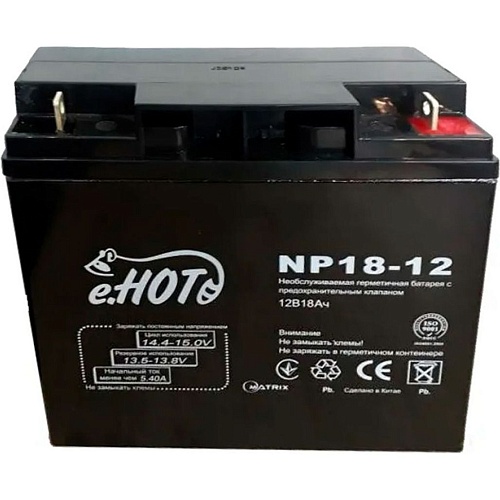 Аккумулятор Enot AGM 12V (12V/18Ah/216Wh) (NP18.0-12) Аккумулятор Enot AGM 12V (12V/18Ah/216Wh) (NP18.0-12)