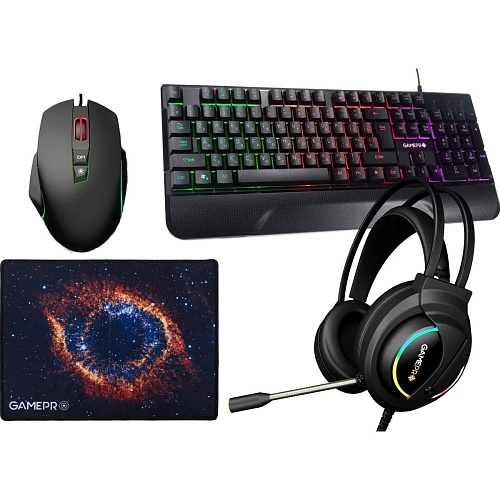 Комплект (клавіатура + миша + навушники + килимок) GamePro GS1252 - придбати в Дніпрі, Україні: ціна, характеристики | інтернет-магазин TOUCH