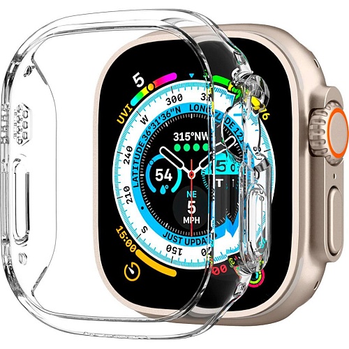 Чехол Spigen Thin Fit для Apple Watch Ultra 49mm Crystal Clear (ACS05917)
