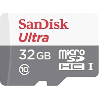 Карта памяти SanDisk microSDHC 32GB UHS-I Ultra A1 (SDSQUNR-032G-GN3MN)